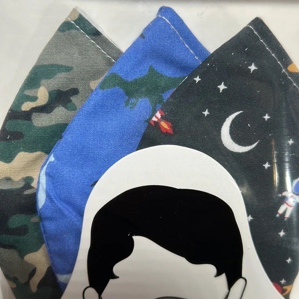 Face Mask Lot of 3 (3 pack) CVS Wellness Children boy fabric mask ages 5-8 NEW